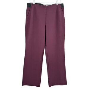 Liz Claiborne Women's Audra Wine Straight Leg Pull-on Stretch Pants Size XXL NWT